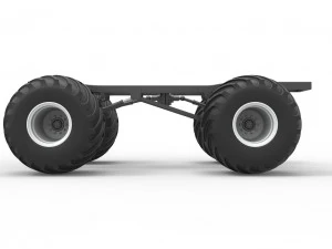 Telaio del monster truck vintage Scala da 1 a 25 Modello di stampa 3D
