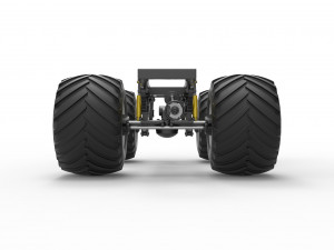 Chassis of vintage monster truck Scale 1 to 25 3Dプリントモデル