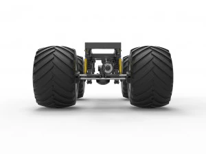 Telaio del monster truck vintage Scala da 1 a 25 Modello di stampa 3D
