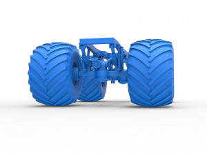 Chassis of vintage monster truck Scale 1 to 25 3Dプリントモデル