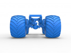 Chassis of vintage monster truck Scale 1 to 25 3Dプリントモデル