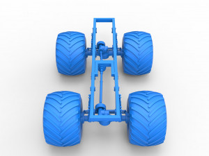 Chassis of vintage monster truck Scale 1 to 25 3Dプリントモデル