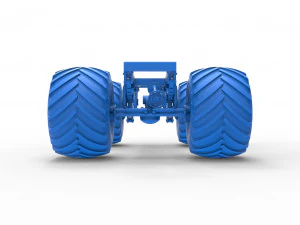 Telaio del monster truck vintage Scala da 1 a 25 Modello di stampa 3D