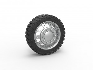 Front semi wheel for pickup Version 19 Scale 1 to 25 Modelo de Impressão 3D