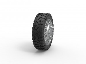 Front semi wheel for pickup Version 19 Scale 1 to 25 Modelo de Impressão 3D