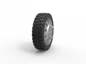 Front semi wheel for pickup Version 19 Scale 1 to 25 3D Print Model