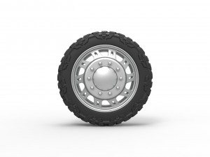 Front semi wheel for pickup Version 19 Scale 1 to 25 Modelo de Impressão 3D