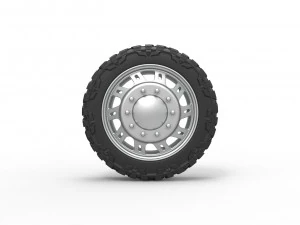 Front semi wheel for pickup Version 19 Scale 1 to 25 3D Print Model