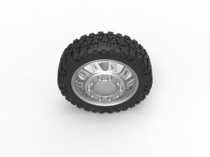 Front semi wheel for pickup Version 19 Scale 1 to 25 Modelo de Impressão 3D