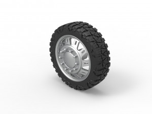 Front semi wheel for pickup Version 19 Scale 1 to 25 Modelo de Impressão 3D