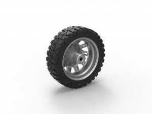 Front semi wheel for pickup Version 19 Scale 1 to 25 Modelo de Impressão 3D