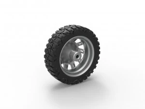 Front semi wheel for pickup Version 19 Scale 1 to 25 3D Print Model