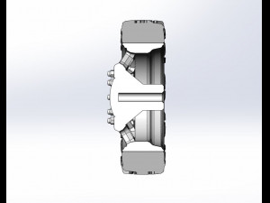 Front semi wheel for pickup Version 19 Scale 1 to 25 Modelo de Impressão 3D