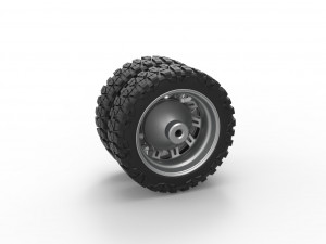 Rear semi wheel for pickup Version 19 Scale 1 to 25 Modelo de Impressão 3D