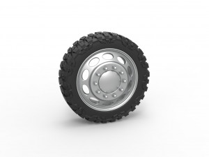 Front semi wheel for pickup Version 20 Scale 1 to 25 3D Принт Модель