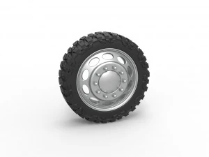 Переднее полуколесо для пикапа Версия 20 Масштаб от 1 до 25 3D Принт Модель