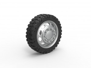 Front semi wheel for pickup Version 20 Scale 1 to 25 3D प्रिंट मॉडल