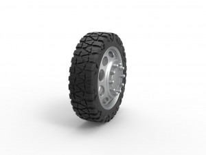 Front semi wheel for pickup Version 20 Scale 1 to 25 3D प्रिंट मॉडल