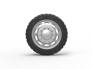 Front semi wheel for pickup Version 20 Scale 1 to 25 3D प्रिंट मॉडल