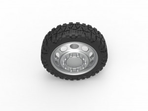 Front semi wheel for pickup Version 20 Scale 1 to 25 3D प्रिंट मॉडल