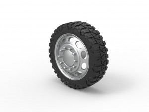 Front semi wheel for pickup Version 20 Scale 1 to 25 3D प्रिंट मॉडल