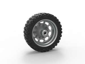 Front semi wheel for pickup Version 20 Scale 1 to 25 3D प्रिंट मॉडल