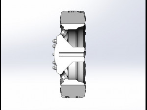 Front semi wheel for pickup Version 20 Scale 1 to 25 3D प्रिंट मॉडल
