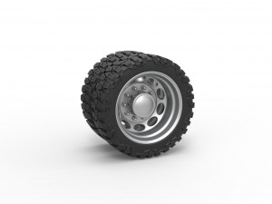 Rear semi wheel for pickup Version 20 Scale 1 to 25 Modelo de impresión 3D