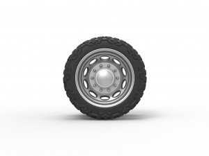 Rear semi wheel for pickup Version 20 Scale 1 to 25 3Dプリントモデル