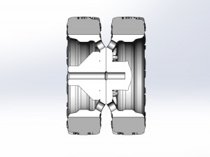 Rear semi wheel for pickup Version 20 Scale 1 to 25 3Dプリントモデル
