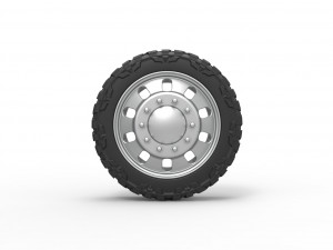 Front semi wheel for pickup Version 21 Scale 1 to 25 3D Print Model