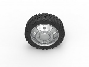 Front semi wheel for pickup Version 21 Scale 1 to 25 3D Print Model