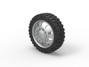 Front semi wheel for pickup Version 21 Scale 1 to 25 3D Print Model