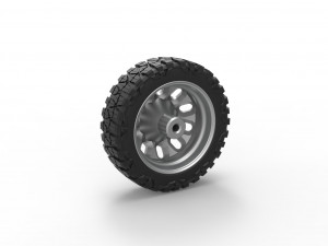 Front semi wheel for pickup Version 21 Scale 1 to 25 3D Print Model