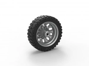 Front semi wheel for pickup Version 21 Scale 1 to 25 3D Print Model