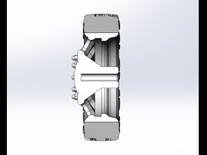 Front semi wheel for pickup Version 21 Scale 1 to 25 3D Print Model