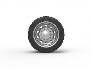 Rear semi wheel for pickup Version 21 Scale 1 to 25 3D Baskı Modeli