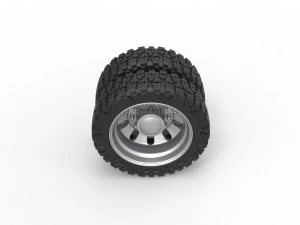 Rear semi wheel for pickup Version 21 Scale 1 to 25 3D Print Model