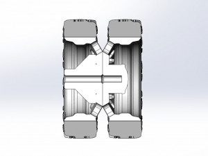 Rear semi wheel for pickup Version 21 Scale 1 to 25 3D Baskı Modeli