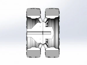 Rear semi wheel for pickup Version 21 Scale 1 to 25 3D Print Model