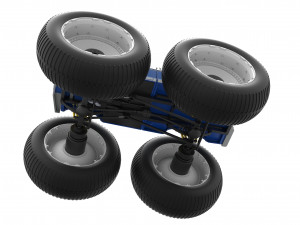 Vintage Monster Truck with 10 ft wheels Scale 1 to 25 3D-Druckmodell