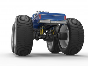 Vintage Monster Truck with 10 ft wheels Scale 1 to 25 3D-Druckmodell