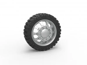 Переднее полуколесо для пикапа Версия 22 Масштаб от 1 до 25 3D Принт Модель