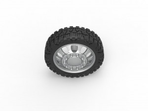 Front semi wheel for pickup Version 22 Scale 1 to 25 3D Print Model