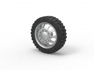 Front semi wheel for pickup Version 22 Scale 1 to 25 3D Print Model