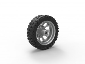 Front semi wheel for pickup Version 22 Scale 1 to 25 3D Print Model