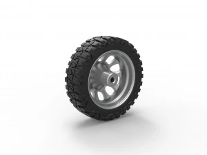 Front semi wheel for pickup Version 22 Scale 1 to 25 3D Print Model