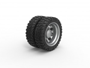 Rear semi wheel for pickup Version 22 Scale 1 to 25 Modelo de impresión 3D