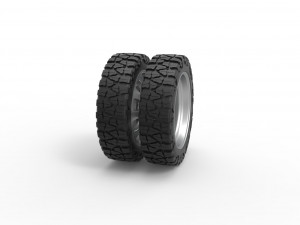 Rear semi wheel for pickup Version 22 Scale 1 to 25 Modelo de impresión 3D