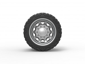 Rear semi wheel for pickup Version 22 Scale 1 to 25 Modelo de impresión 3D